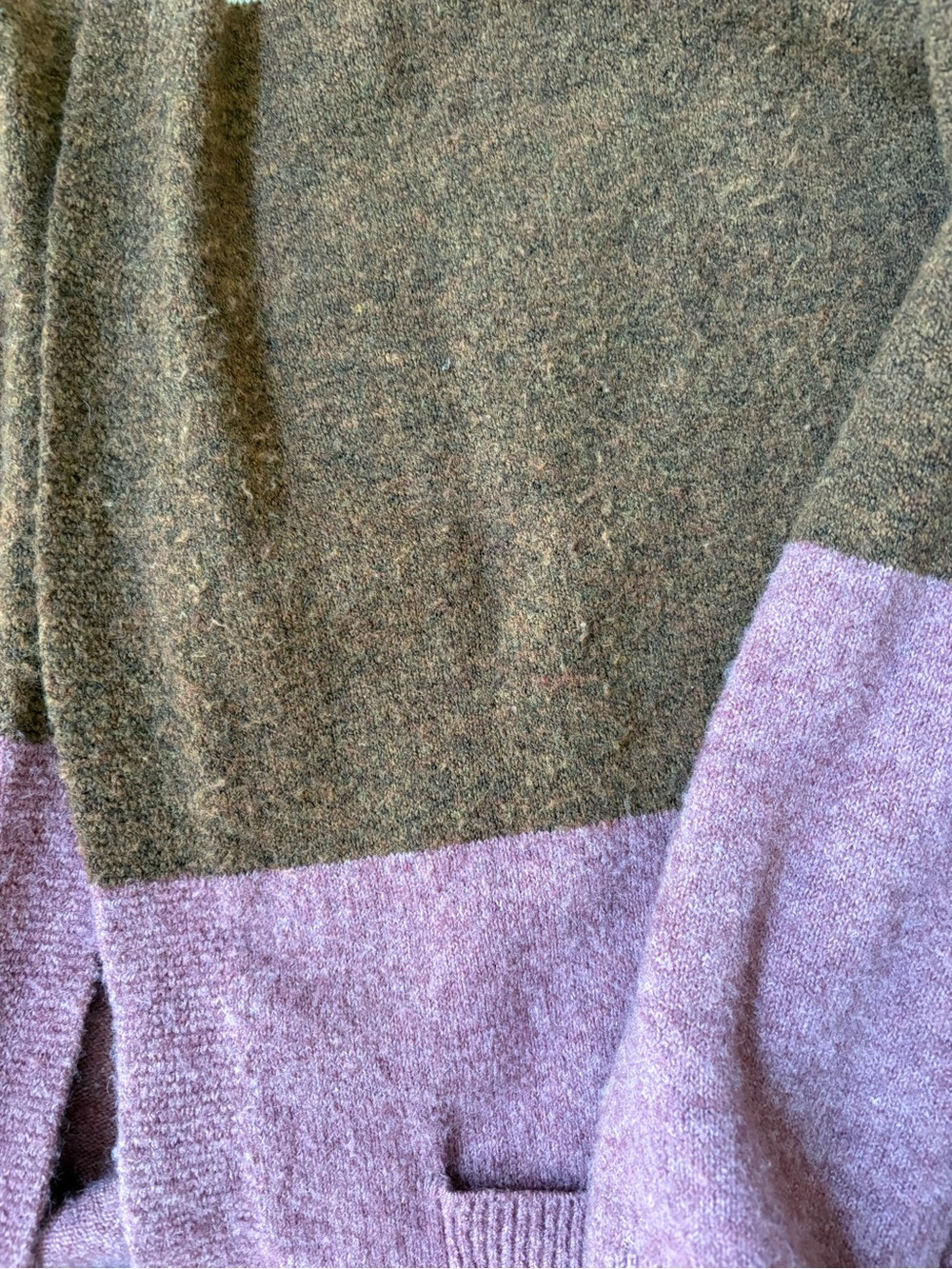 Madewell Colorblock Long Cardigan in Cream, Brown, Pink & Navy - Picture 4 of 4